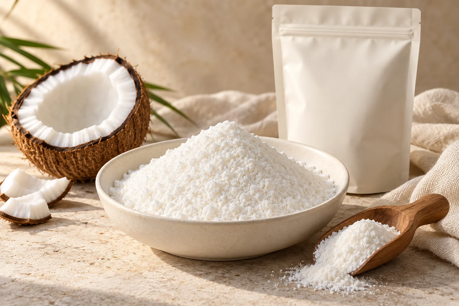 Coconut Milk Powder editorial composition