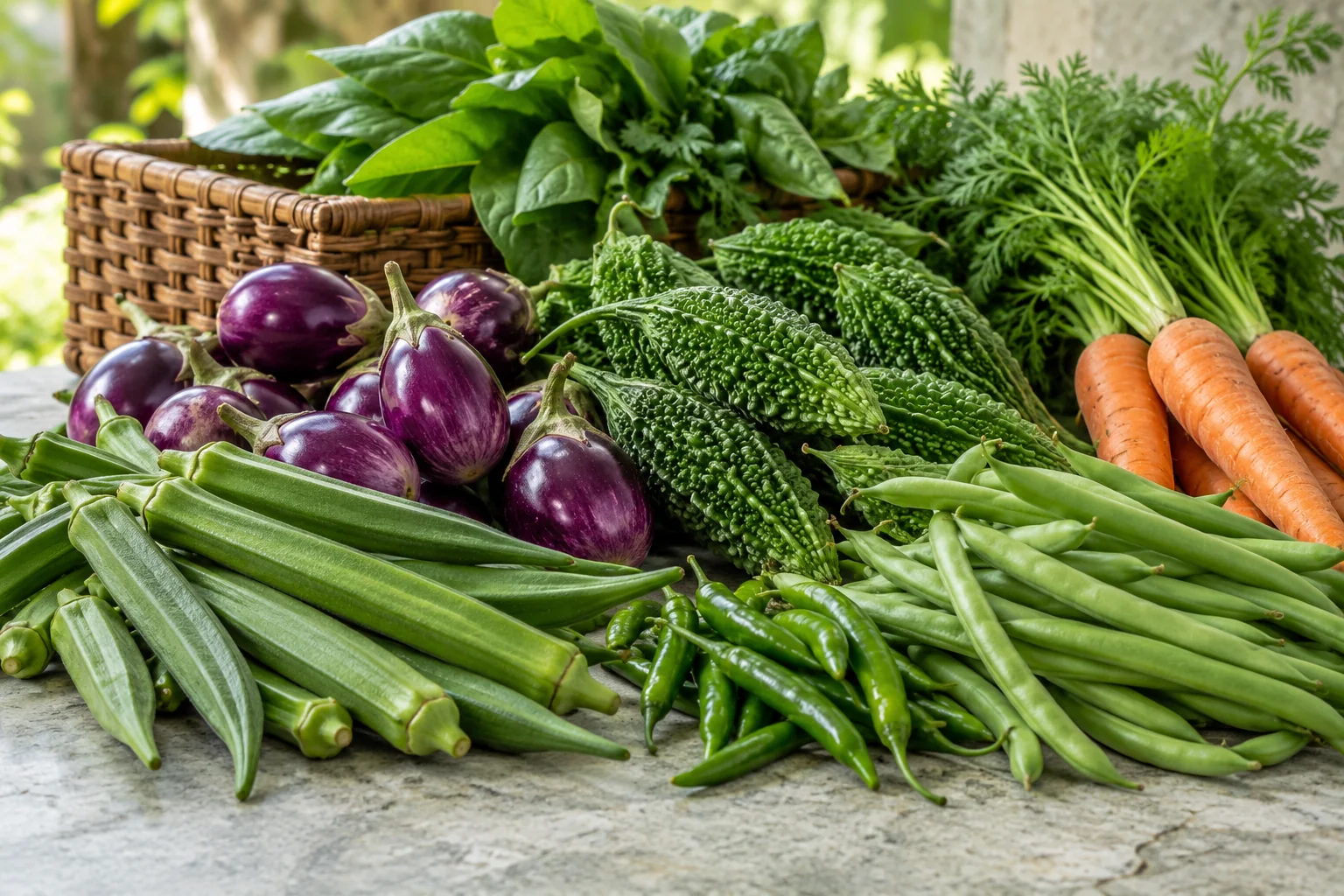 Fresh Vegetables editorial composition